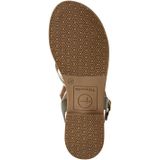 TAMARIS - Platte Sandalen - Kaki - Leer - TOUCH IT-technologie