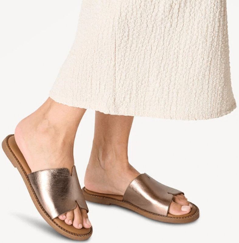 Tamaris - 1-27135-42 - Slipper - Beigekleurig - Leer