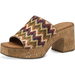 Tamaris - 1-27212-44 - Muiltjes - Zwart - Textiel/Kunstleer