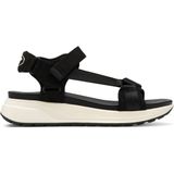Merk - Model - Sandalen - Zwart - Textiel - Klittenbandsluiting