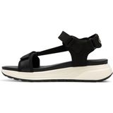 Merk - Model - Sandalen - Zwart - Textiel - Klittenbandsluiting