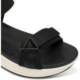 Merk - Model - Sandalen - Zwart - Textiel - Klittenbandsluiting