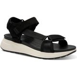 Merk - Model - Sandalen - Zwart - Textiel - Klittenbandsluiting