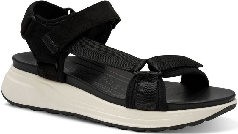 Merk - Model - Sandalen - Zwart - Textiel - Klittenbandsluiting