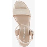 Tamaris - Espadrilles - Goud - Textiel - Imitatieleer - Sleehak