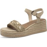 Domina - Sandaaltje - Beige - Textiel en Kunstleer