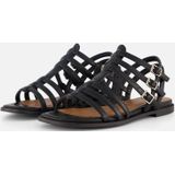 Tamaris - Dames Sandalen - Zwart - Synthetisch - Verfijnde Bandjes