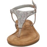 Tamaris - Sandalen - Grijs - Leer - Strass Versiering
