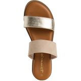 Tamaris - 1-27112-44 - Muiltjes - Beige - Textiel/Synthetisch Leer