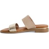 Tamaris - 1-27112-44 - Muiltjes - Beige - Textiel/Synthetisch Leer