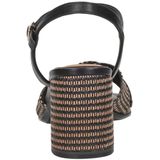 Sandaal - Zwart - Kunstleer en Textiel - Blokhak 7,1 cm