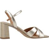 Sandalen - Zwart - Kunstleer/Textiel - Blokhak 7,1 cm