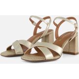 Sandalen - Zwart - Kunstleer/Textiel - Blokhak 7,1 cm