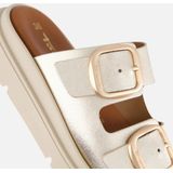 Slipper - Goud - Leer - Sleehak 3,5 cm