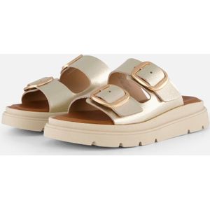 Slipper - Goud - Leer - Sleehak 3,5 cm