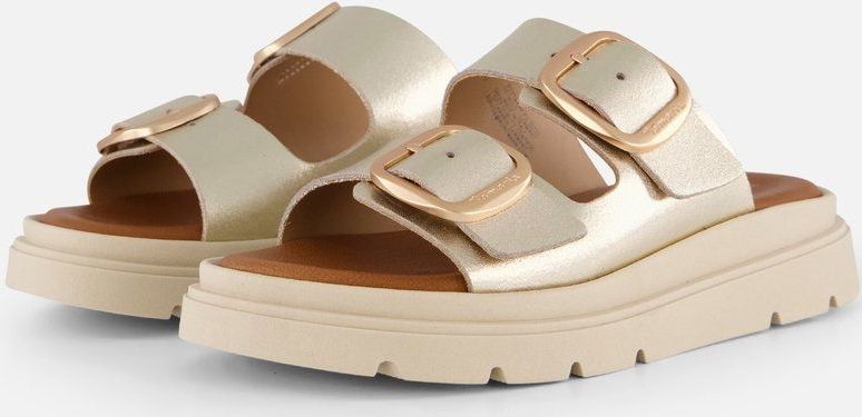 Slipper - Goud - Leer - Sleehak 3,5 cm