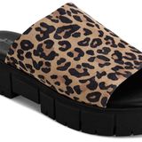 Tamaris - Dames Slipper - Zwart - Leer - Blokhak 4,0 cm