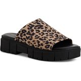 Tamaris - Dames Slipper - Zwart - Leer - Blokhak 4,0 cm