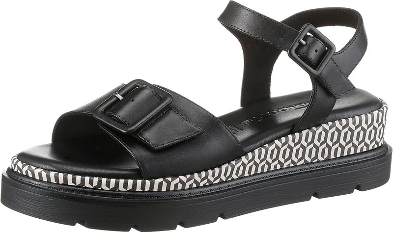 Tamaris - 1-28723-44 - Sandaal - Zwart - Leer
