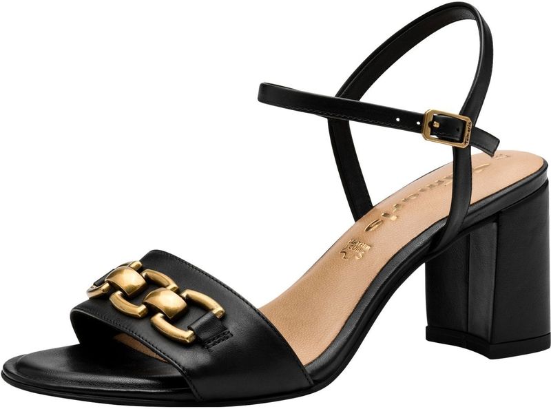 Tamaris - 1-28353-44 - Sandaal - Zwart - Leer