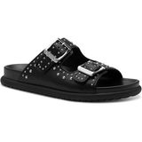 Tamaris - 1-27421-44 - Slipper - Zwart-Beige - Materiaalmix