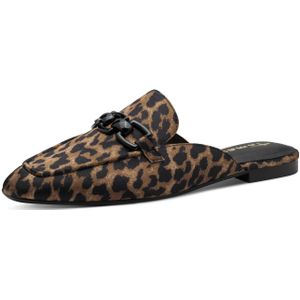 Tamaris - 1-27303-44 - Muiltjes - Luipaardprint - Textiel/Kunstleer