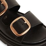 Tamaris - Dames Sandaaltje - Zwart - Leer - Slingback Ontwerp