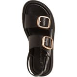 Tamaris - Dames Sandaaltje - Zwart - Leer - Slingback Ontwerp