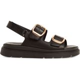 Tamaris - Dames Sandaaltje - Zwart - Leer - Slingback Ontwerp