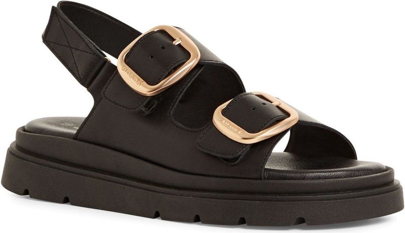 Tamaris - Dames Sandaaltje - Zwart - Leer - Slingback Ontwerp