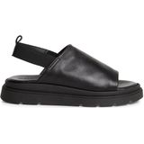 Tamaris - Sandalette - Zwart - Textiel - Comfortabele Sleehak