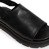 Tamaris - Sandalette - Zwart - Textiel - Comfortabele Sleehak