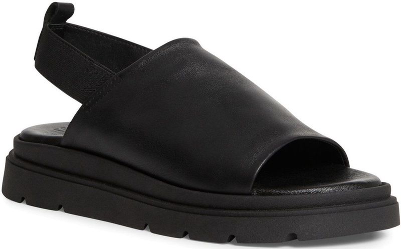 Tamaris - Sandalette - Zwart - Textiel - Comfortabele Sleehak