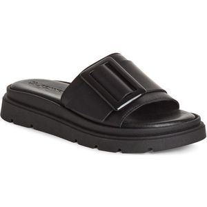 Slipper - Zwart - Leer - Casual Design met Open Tenen