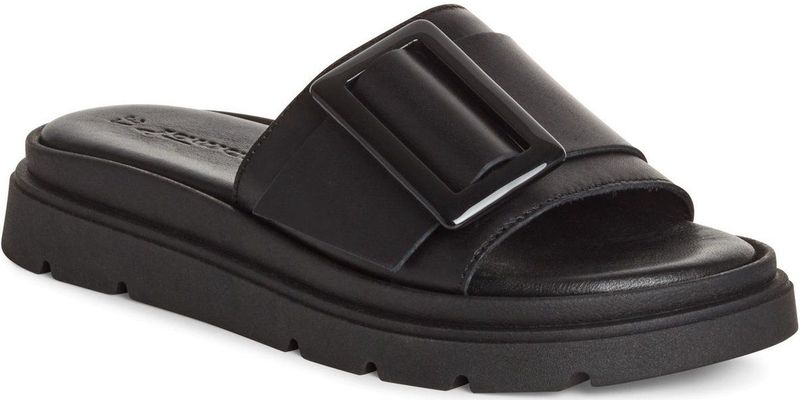 Slipper - Zwart - Leer - Casual Design met Open Tenen