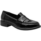 Tamaris - Loafers - Zwart - Elegante Instappers met Glanzende Finish