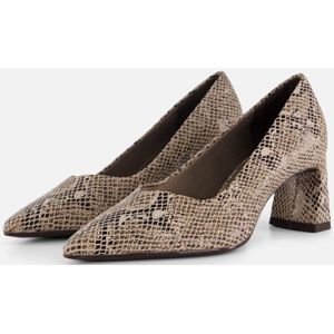 Tamaris - Pumps - Beige - Glitterlook - Slangenprint