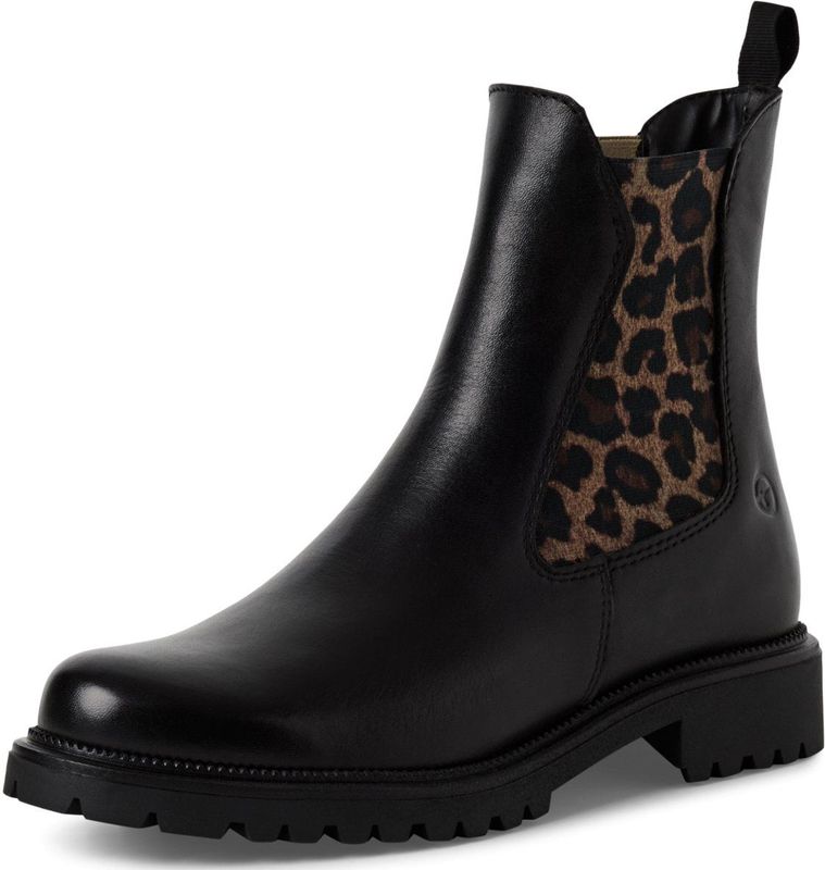 Tamaris - M2542741 - Chelsea Boot - Zwart - Leren Enkellaarzen