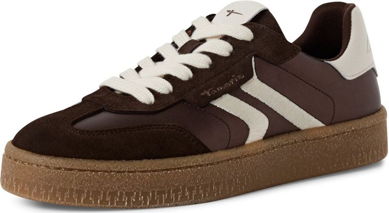 Tamaris - 1-23723-44 - Lage Damesschoen - Bruin - Leer/Textiel