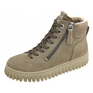 Tamaris - Flotter Schnürboot - Beige - Laarzen - Nubuckleer - Uitneembare Binnenzool