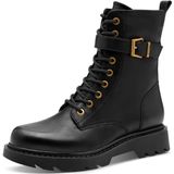 Tamaris - Enkellaarsje - Zwart - Lace-up Boot - Plateau 43 mm