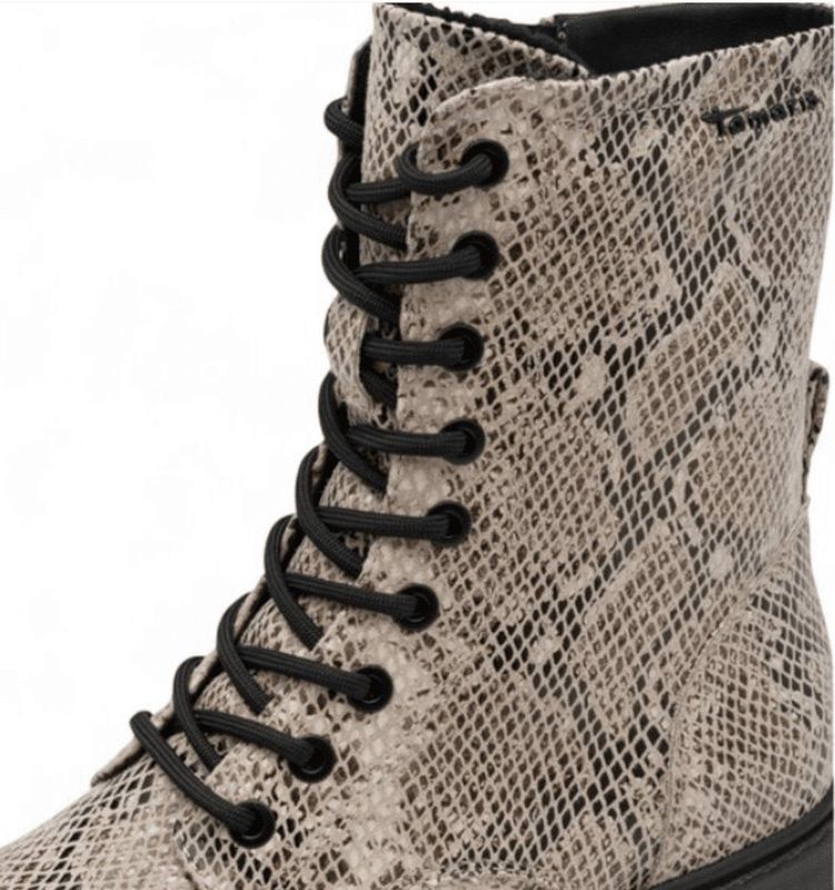 TAMARIS - Sneakers - Zwart - Materiaalmix van Leer en Textiel