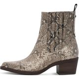 Tamaris - Chelsea Boots - Beige - Slangenprint - Met Rits