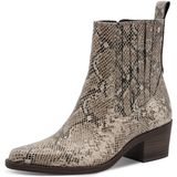 Tamaris - Chelsea Boots - Beige - Slangenprint - Met Rits