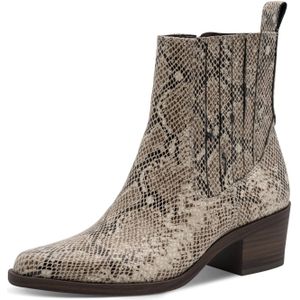 Tamaris - Chelsea Boots - Beige - Slangenprint - TouchIt Binnenzool