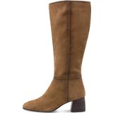 Tamaris - Kniehoge Hak Rijlaarzen - Camel - Leren