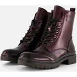 Tamaris - Enkellaarsjes - Bordeauxrood - Vegan Lakleder