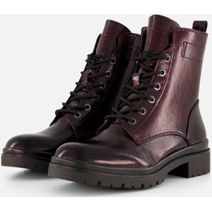 Tamaris - Enkellaarsjes - Bordeauxrood - Vegan Lakleder