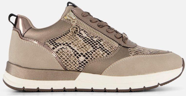 Tamaris - Lage Sneakers - Zwart - Imitatieleer - Met Rits