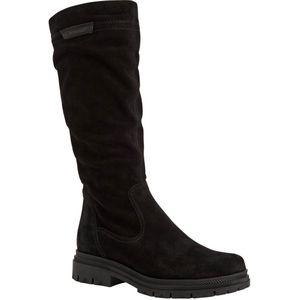 Tamaris - Knielaarzen - Zwart - Touchit-voetbed - Blokhak 4 cm